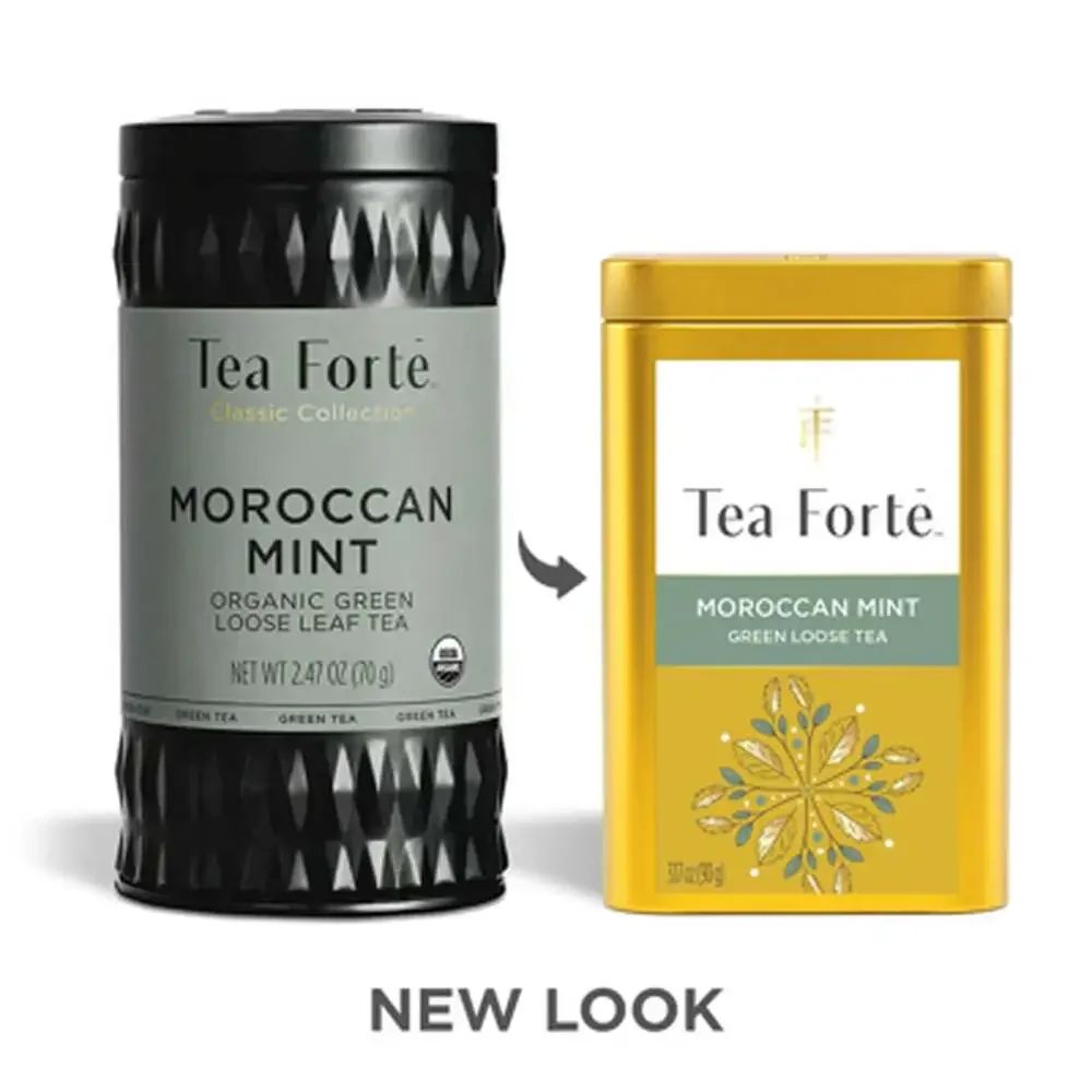 Moroccan Mint Loose Leaf Tea Canister Stainless Steel Storage Jar Tea Container